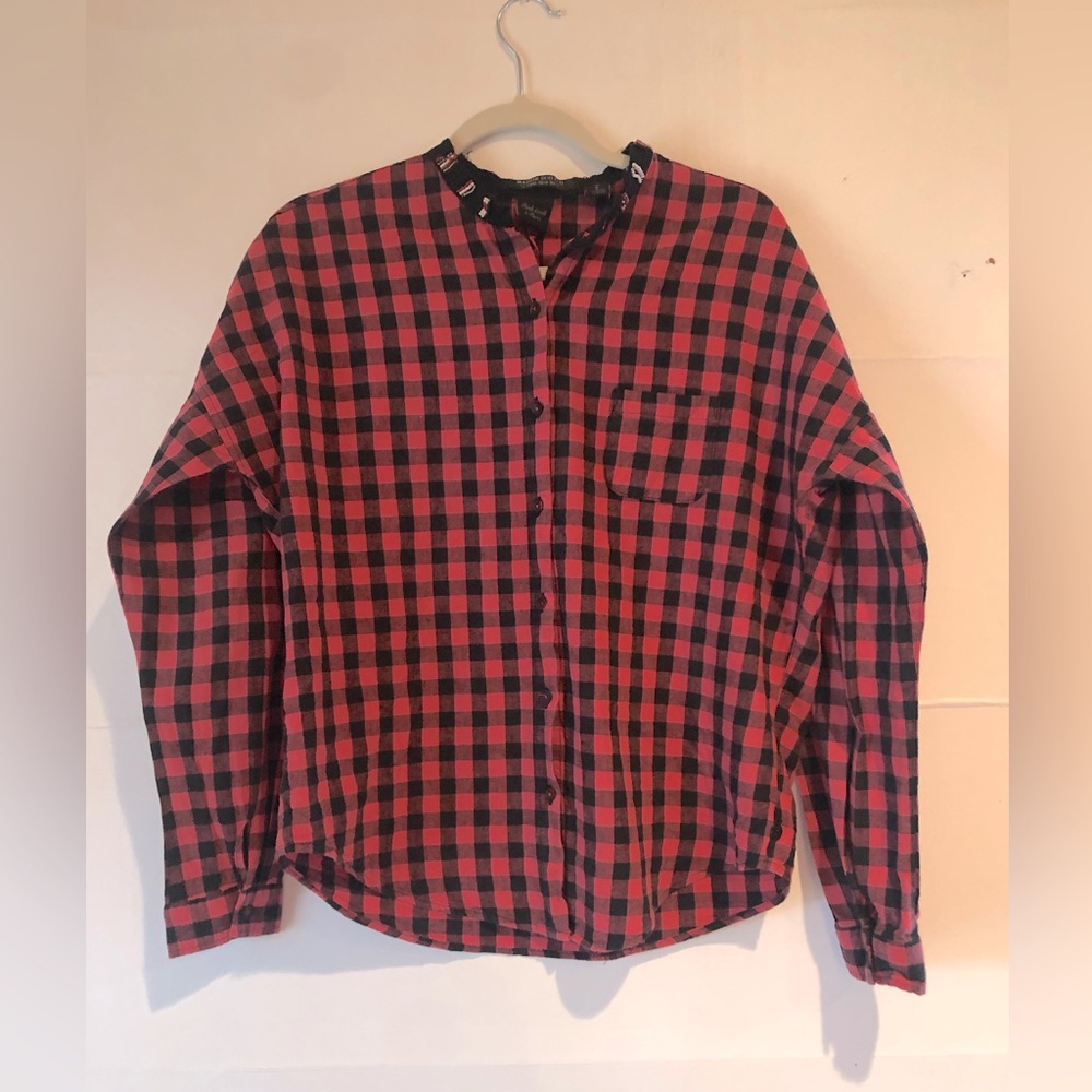 Maison Scotch women’s 2 gingham blouse quiet luxe minimalist dinner date Chic